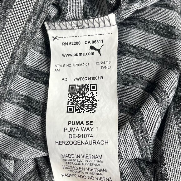 Puma Golf Polo Shirt Mens XL Gray Striped - Picture 7 of 9